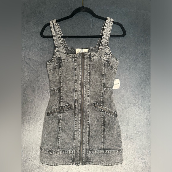Free People Denim Dress NWT SZ 0 - Picture 8 of 8